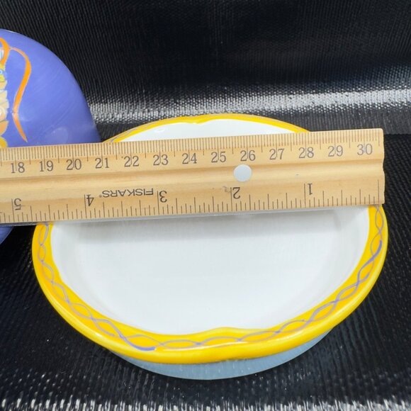 Boston Warehouse Trading Corp Round Butter Dish Onion Dome Container Ceramic - Picture 3 of 11